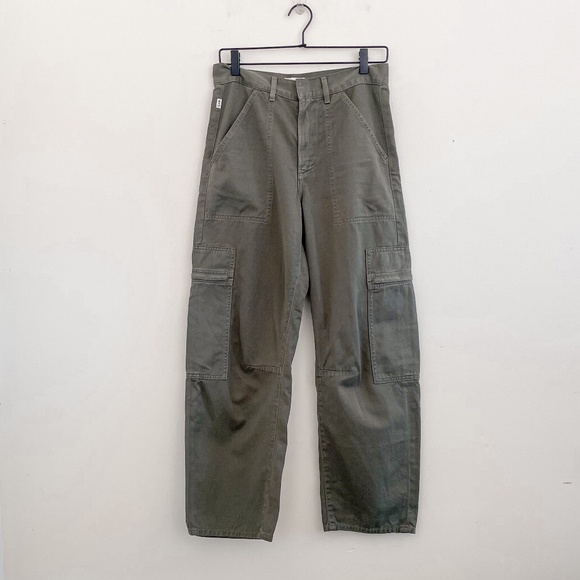 Citizens of Humanity Marcelle Low Slung Easy Cargo in Green 25 NWOT - Picture 5 of 12